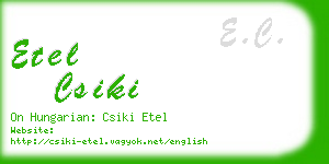 etel csiki business card